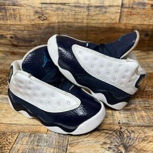Jordan 13 Retro Shoes Youth 7C White Obsidian Powder DJ3004-144 Kids Sneakers
